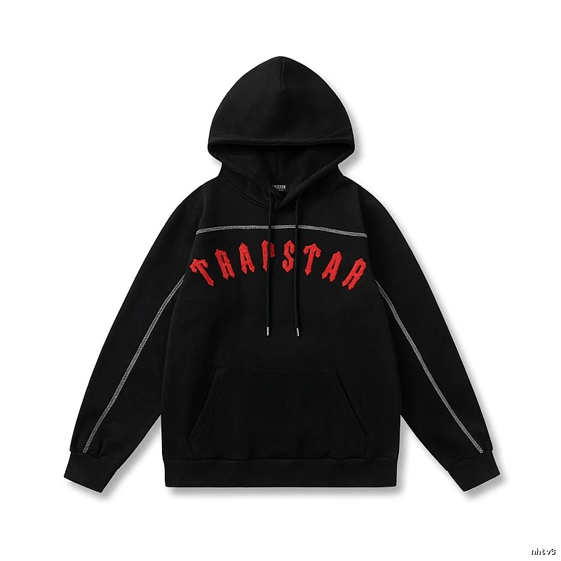 Trapstar Letter Style Black Hoodie