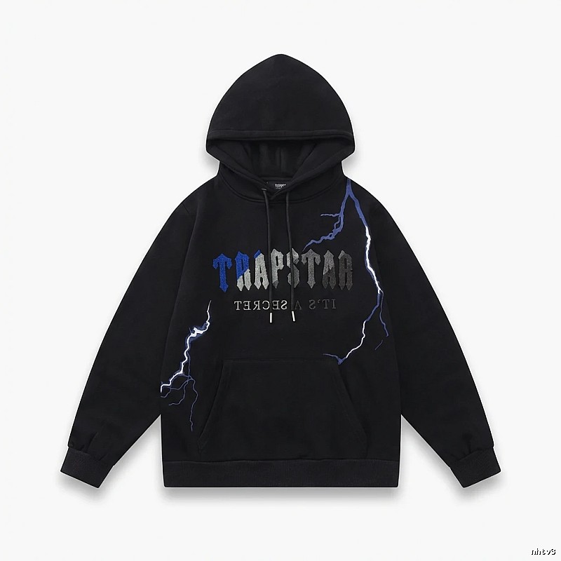 Trapstar Lightning Wind Black Hoodie
