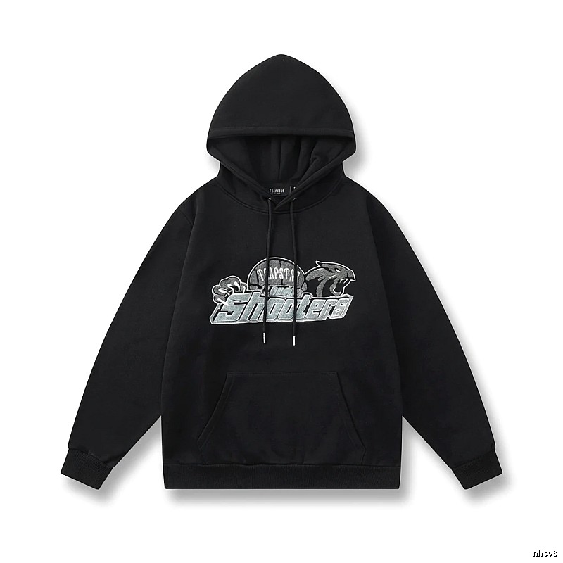 Trapstar - printed trendy and cool black hoodie
