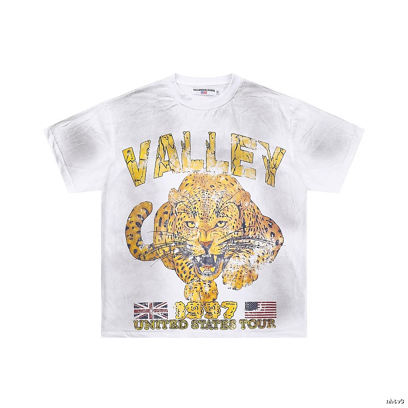 Valley American Vintage Cheetah Print White T-Shirt