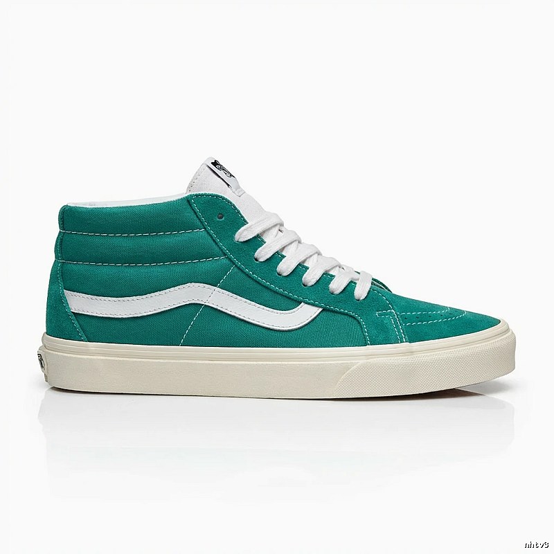 Vans retro style dark green high-top shoes