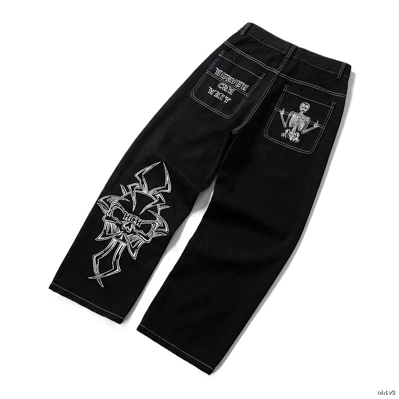 Y2K-style black jeans